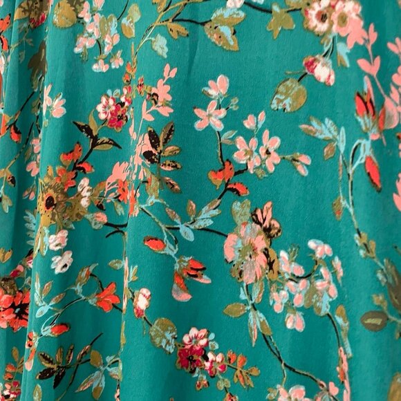 Xhiliration Green Floral Slip Dress - Picture 3 of 5